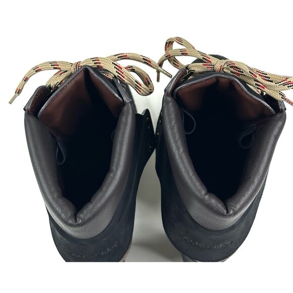 See By Chloe Eileen Black Brown Lug Heeled Platform Boots Women’s EU 41 US 10.5 - Picture 11 of 13